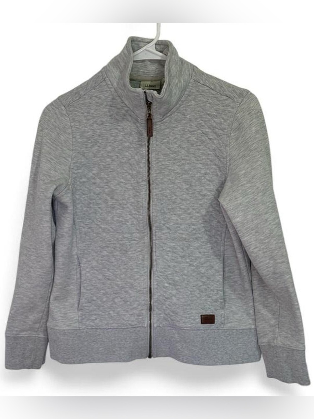 L.L. Bean Heather Gray Quilted Zip Jacket Size XS Petite